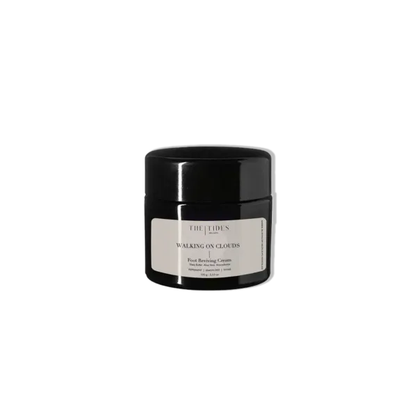 Refreshing foot cream of moisturizing plant butters, herbs and plant oils to soothe, smooth and revive dry, tired and aching feet while relieving heavy legs.